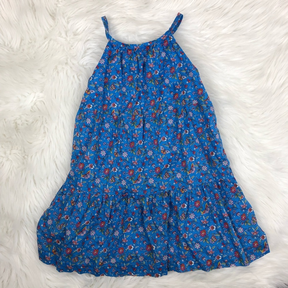 Baby Gap 3T maxi floral blue dress